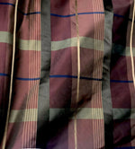 NEW Duchess Marilyn Designer 100% Silk Taffeta Plaid Tartan Fabric- Burgundy Gold Brown BTY - Fancy Styles Fabric Pierre Frey Lee Jofa Brunschwig & Fils
