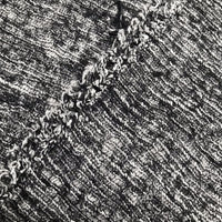 NEW Stretch Knit Sweater Fabric Imported Italian Rayon Black White Melange - Fancy Styles Fabric Boutique