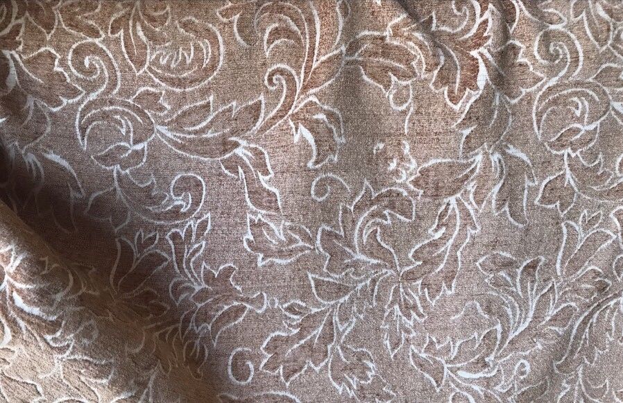 SALE! Designer Velvet Chenille Burnout Fabric - Antique Dusty Peach - Fancy Styles Fabric Pierre Frey Lee Jofa Brunschwig & Fils