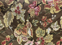 NEW Designer Floral Brocade Damask Upholstery Fabric- Made In Belgium- Brown - Fancy Styles Fabric Pierre Frey Lee Jofa Brunschwig & Fils