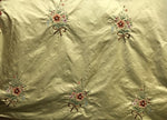 SALE! 100% Silk Taffeta Fabric - Made in Italy- Floral Embroidered Gold - Fancy Styles Fabric Pierre Frey Lee Jofa Brunschwig & Fils