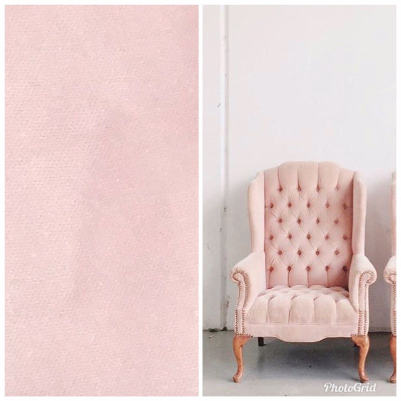 NEW Designer Soft Upholstery Velvet Fabric- Ballet Pink- Sold By The Yard - Fancy Styles Fabric Boutique