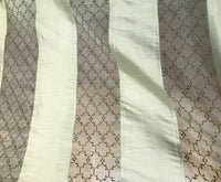 Lady Rachelle 100% Silk Taffeta Striped Drapery Fabric - Pale Green & Clear - Embroidered - Fancy Styles Fabric Pierre Frey Lee Jofa Brunschwig & Fils