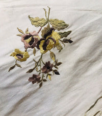 NEW! Designer 100% Silk Dupioni Floral & Ribbon Motif Embroidered Fabric BTY - Fancy Styles Fabric Pierre Frey Lee Jofa Brunschwig & Fils