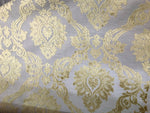NEW Burnout Chenille Velvet Fabric- Pale Gray And Yellow- Upholstery - Fancy Styles Fabric Pierre Frey Lee Jofa Brunschwig & Fils