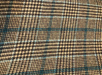 SWATCH Close-Out Designer Wool Brown Plaid Woven Fabric - Fancy Styles Fabric Boutique