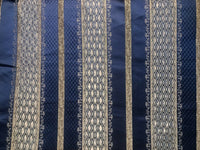 Lady Jennifer Designer Brocade Upholstery & Drapery Satin Striped Fabric Blue Gold LLPBB0004 - Fancy Styles Fabric Pierre Frey Lee Jofa Brunschwig & Fils