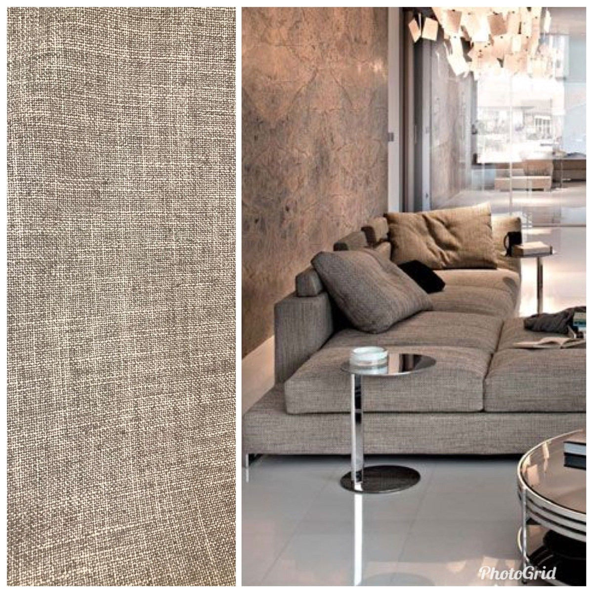 NEW! Upholstery Weight Linen Woven Fabric - Flax Melange - Fancy Styles Fabric Boutique