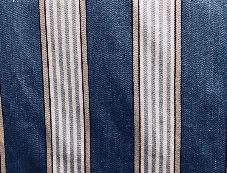 NEW Cotton French Stripes Upholstery Fabric - Heavyweight - Blue - Fancy Styles Fabric Pierre Frey Lee Jofa Brunschwig & Fils