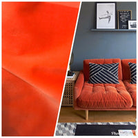 NEW Belgium Velvet Upholstery Fabric - Soft Orange Coral- By The Yard - Fancy Styles Fabric Pierre Frey Lee Jofa Brunschwig & Fils