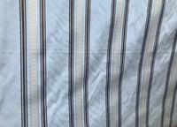 Sir Bradley Designer Brocade Satin Fabric- Pale Blue, Brown, Gold Stripes Neoclassical G1 - Fancy Styles Fabric Pierre Frey Lee Jofa Brunschwig & Fils