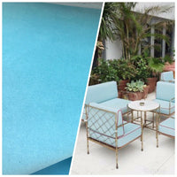 NEW! WATERPROOF OUTDOOR Velvet Upholstery & Drapery Fabric - Tiffany Blue- BTY - Fancy Styles Fabric Pierre Frey Lee Jofa Brunschwig & Fils