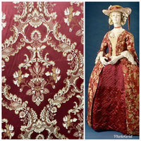 NEW SALE! Prince Lucas Designer Brocade Jacquard Fabric- Burgundy Floral- Upholstery Damask - Fancy Styles Fabric Pierre Frey Lee Jofa Brunschwig & Fils