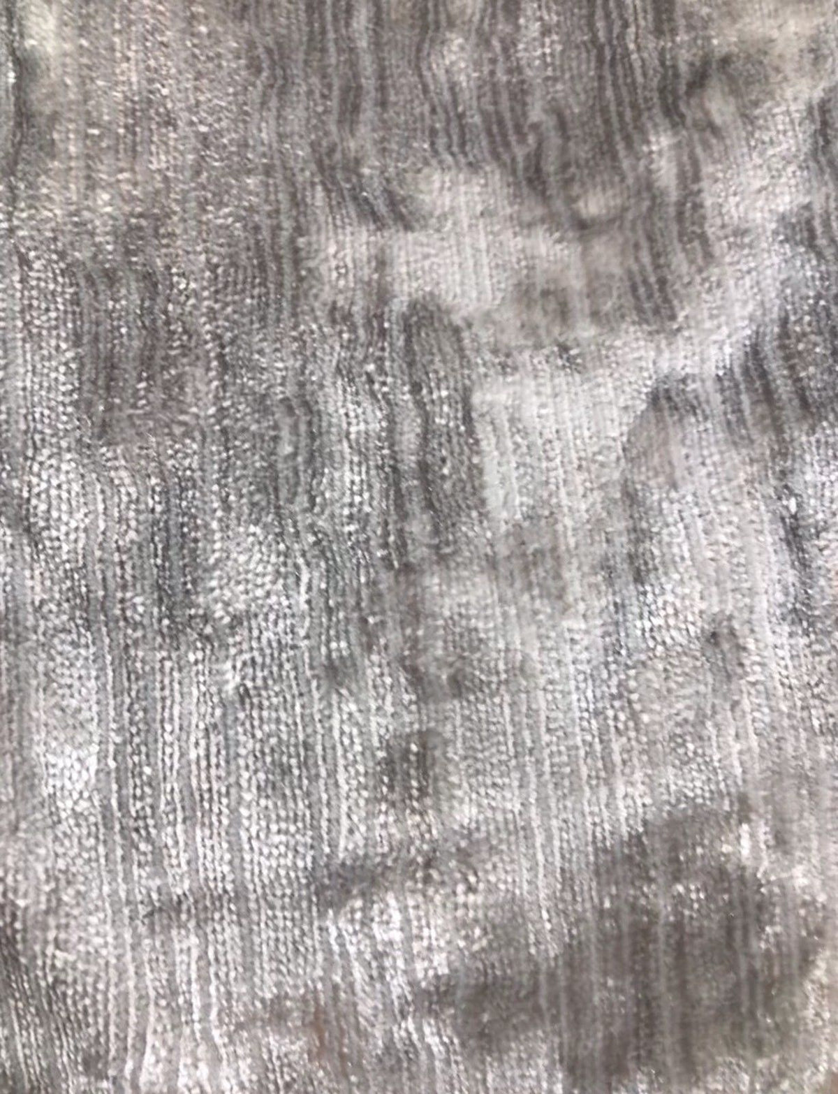 Designer Italian Crushed Velvet Chenille Upholstery Fabric - Silver Gray - Fancy Styles Fabric Pierre Frey Lee Jofa Brunschwig & Fils