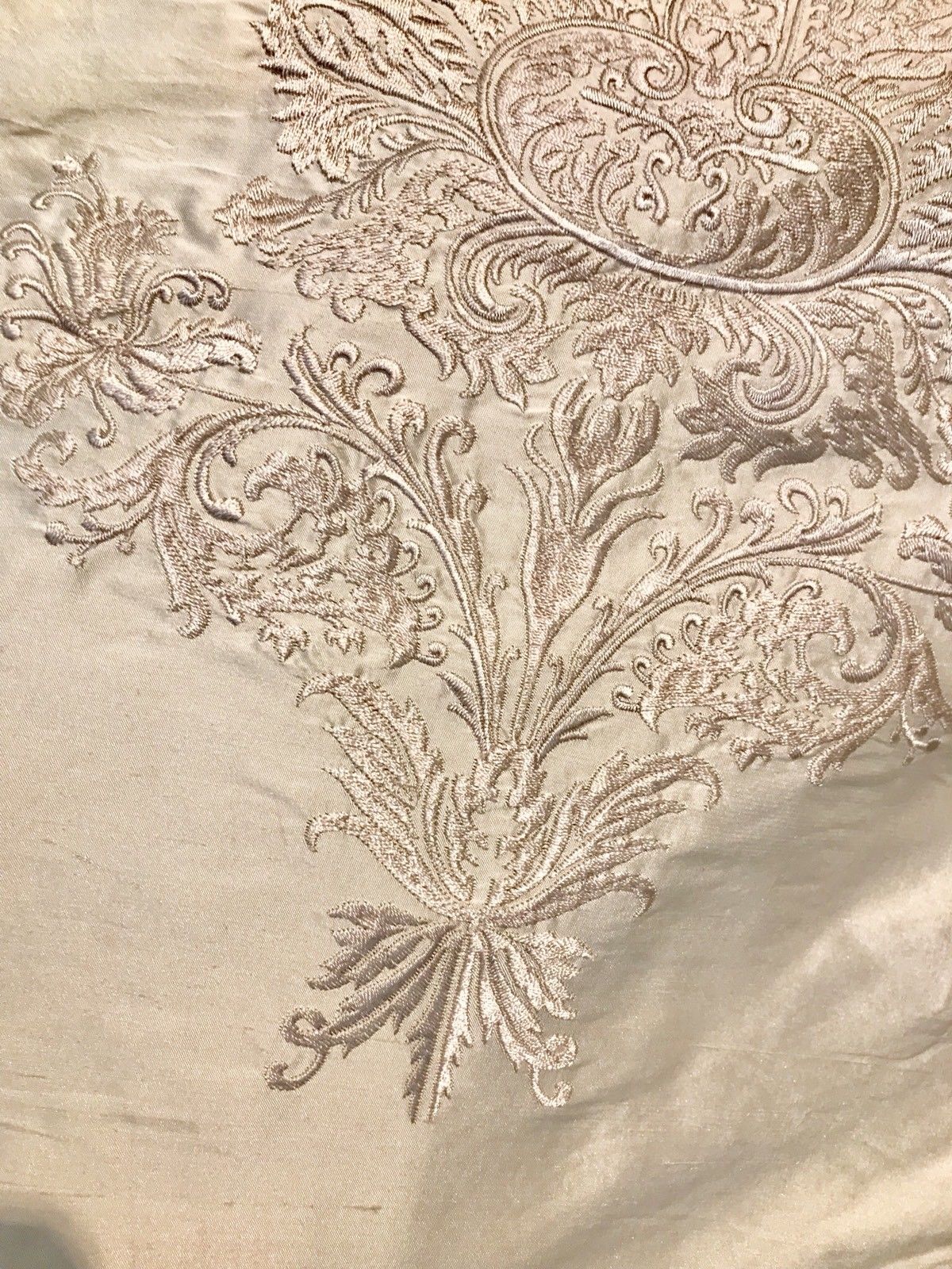 NEW Novelty Pink Embroidered 100% Silk Taffeta Fabric Antique Pink - Fancy Styles Fabric Boutique