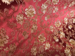 NEW Lady Dezmelda Designer Brocade Jacquard Fabric- Roses Floral- Upholstery- Red LLPBR0001 - Fancy Styles Fabric Pierre Frey Lee Jofa Brunschwig & Fils