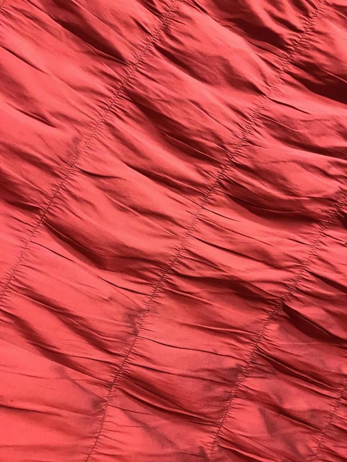 NEW! Lady Vivian 100% Silk Taffeta Ruched And Gathered Drapery Fabric - By The Yard -Red - Fancy Styles Fabric Pierre Frey Lee Jofa Brunschwig & Fils