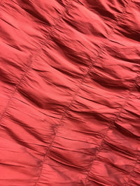 NEW! Lady Vivian 100% Silk Taffeta Ruched And Gathered Drapery Fabric - By The Yard -Red - Fancy Styles Fabric Pierre Frey Lee Jofa Brunschwig & Fils