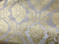 NEW Designer Velvet Chenille Burnout Fabric - Pale Gray And Yellow Upholstery - Fancy Styles Fabric Pierre Frey Lee Jofa Brunschwig & Fils