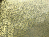 NEW! SALE! 100% Silk Taffeta Interior Design Fabric Damask Brocade French Yellow - Fancy Styles Fabric Boutique