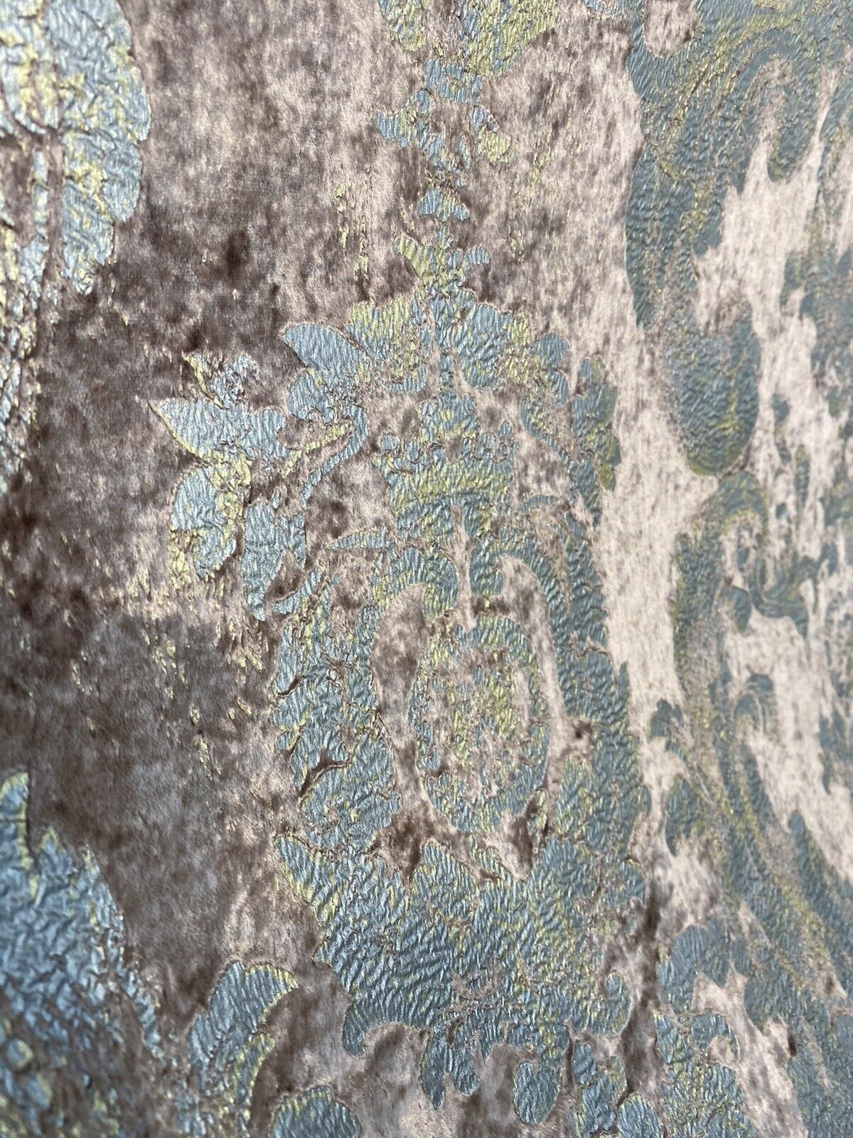 NEW! Queen Renee Antique Inspired Burnout “Furry” Velvet Damask Fabric - Mauve - Fancy Styles Fabric Pierre Frey Lee Jofa Brunschwig & Fils
