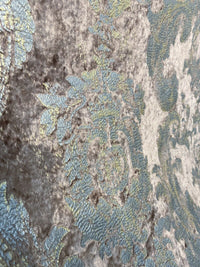 NEW! Queen Renee Antique Inspired Burnout “Furry” Velvet Damask Fabric - Mauve - Fancy Styles Fabric Pierre Frey Lee Jofa Brunschwig & Fils