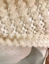 Designer Luxury Faux Fur Plush Fabric- Beige And Shell- Sold By The Yard - Fancy Styles Fabric Pierre Frey Lee Jofa Brunschwig & Fils
