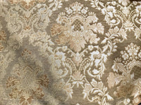 SALE! Designer Damask Burnout Chenille Velvet Fabric - Upholstery- Taupe & Peach - Fancy Styles Fabric Pierre Frey Lee Jofa Brunschwig & Fils