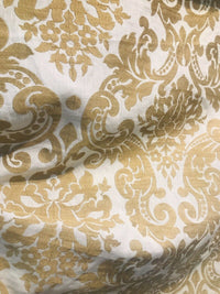 NEW Duchess Dolly Novelty Belgium Designer Imported 100% Linen Damask Fabric Gold - Fancy Styles Fabric Pierre Frey Lee Jofa Brunschwig & Fils