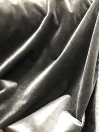 SWATCH- Designer Upholstery Velvet Fabric - Steel Gray - Fancy Styles Fabric Boutique