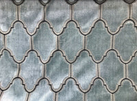 NEW! Novelty Italian Burnout Geometric Velvet Fabric - Upholstery- French Light Blue - Fancy Styles Fabric Pierre Frey Lee Jofa Brunschwig & Fils
