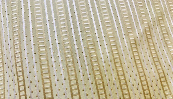 NEW! Lady Rebecca Designer 100% Silk Taffeta Striped Fabric - Yellow Gold LLSAY0001 - Fancy Styles Fabric Pierre Frey Lee Jofa Brunschwig & Fils