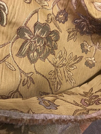 NEW Designer Jacquard Brocade Damask Upholstery Fabric- Mustard Yellow - Fancy Styles Fabric Boutique