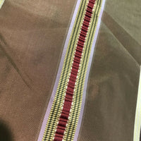 NEW! Lady Meryl Designer 100% Silk Taffeta Fabric -Red & Gold Ribbon Satin Stripes - Fancy Styles Fabric Pierre Frey Lee Jofa Brunschwig & Fils