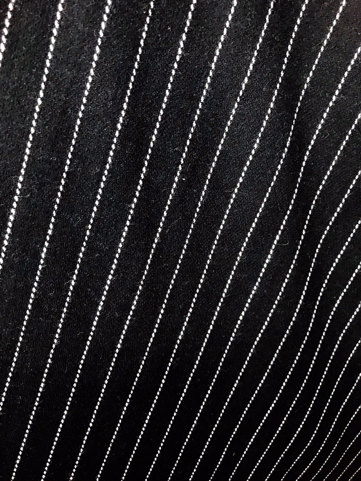 NEW Close-Out Designer Wool Dacron Pinstripe Coat Fabric - Black White - Fancy Styles Fabric Pierre Frey Lee Jofa Brunschwig & Fils