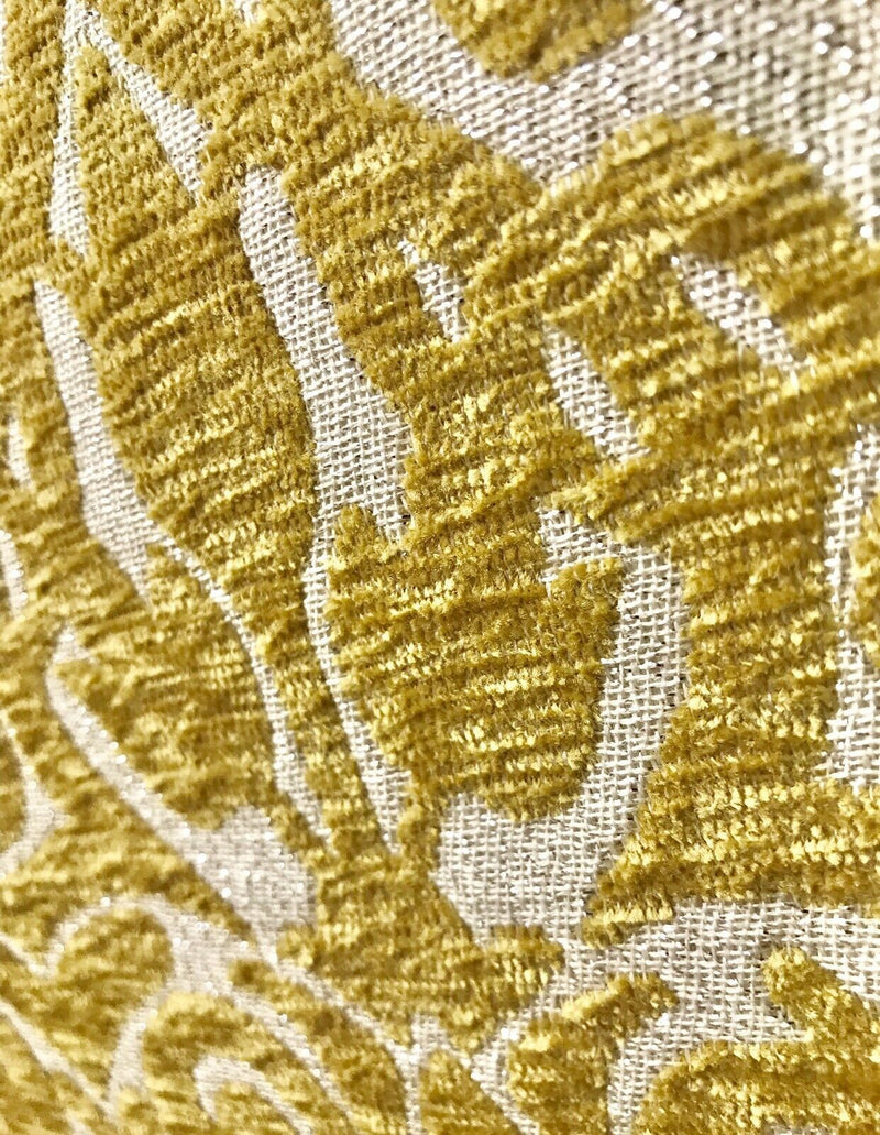 Mustard Paterned Upholstery Chenille Fabric ,decorative Fabric by