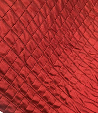 DEAL! Lady Celestine 100% Silk Taffeta Embroidered Quilted Diamond Double Layer Fabric- Red - Fancy Styles Fabric Pierre Frey Lee Jofa Brunschwig & Fils
