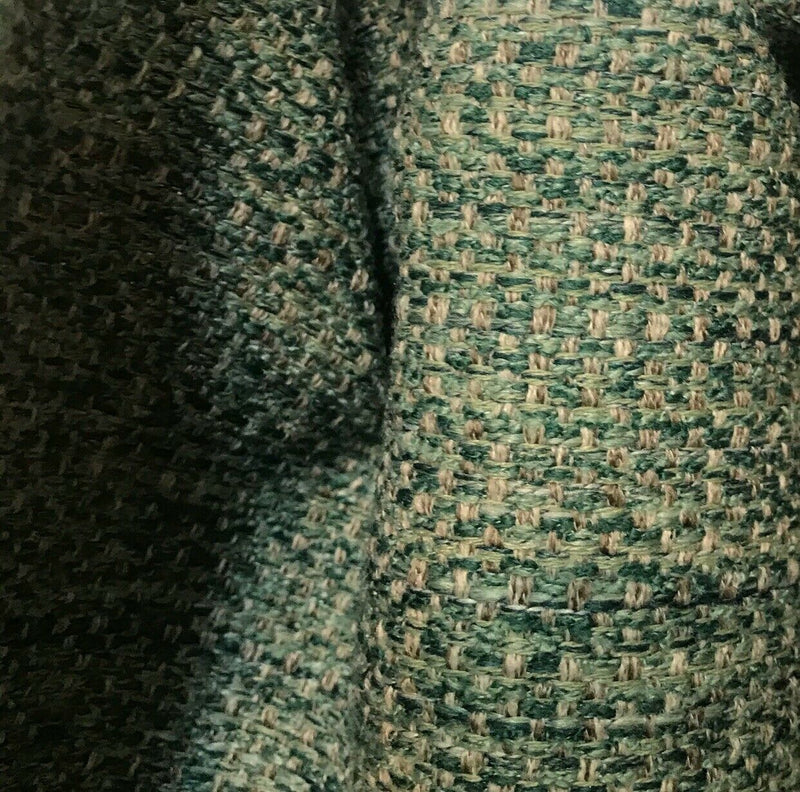 NEW Designer Upholstery Heavyweight Nubby Tweed Fabric- Green Melange BTY - Fancy Styles Fabric Pierre Frey Lee Jofa Brunschwig & Fils