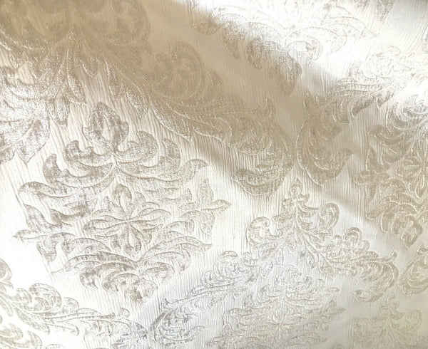 NEW Duke Albert Double Sided Burnout Chenille Velvet Fabric- Pearl-Upholstery Damask Brocade - Fancy Styles Fabric Pierre Frey Lee Jofa Brunschwig & Fils