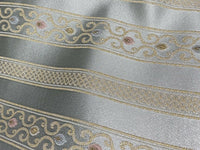 NEW Princess Avery Novelty Ritz Neoclassical Brocade Striped Satin Fabric - Louis Blue - Fancy Styles Fabric Pierre Frey Lee Jofa Brunschwig & Fils