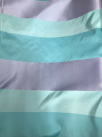 NEW! Queen Kirsten 100% Silk Rib Taffeta Fabric With Aqua, Turquoise, Lilac Pastel Stripe - Fancy Styles Fabric Pierre Frey Lee Jofa Brunschwig & Fils