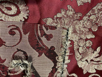 NEW Lord Tustin Designer Damask Satin Drapery Upholstery Fabric - Dark Red - Fancy Styles Fabric Pierre Frey Lee Jofa Brunschwig & Fils