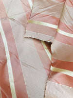 NEW! Lady Lynette SALE! 100% Silk Taffeta Muted Red And Gold Stripes Fabric- 55” Wide - Fancy Styles Fabric Pierre Frey Lee Jofa Brunschwig & Fils