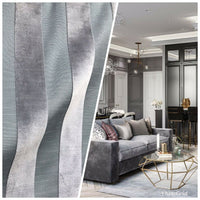 NEW Lady Adriana Designer Velvet Striped Drapery & Upholstery Fabric - Gray BTY - Fancy Styles Fabric Pierre Frey Lee Jofa Brunschwig & Fils