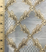 Lady Cadence Italian Brocade Diamond Satin Fabric Ivory Gold Upholstery LLPBI0003 - Fancy Styles Fabric Pierre Frey Lee Jofa Brunschwig & Fils