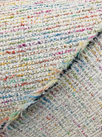 NEW Novelty Designer Upholstery Heavyweight Tweed Fabric- Rainbow- Sold By The Yard - Fancy Styles Fabric Boutique