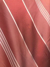 NEW Countess Lilly Designer 100% Silk Taffeta Dupioni Stripes Fabric - Rose 55” Wide - Fancy Styles Fabric Pierre Frey Lee Jofa Brunschwig & Fils