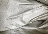 NEW! 100% Silk Jacquard Neoclassical Fabric - Tone On Tone Light Gray- Damask - Fancy Styles Fabric Pierre Frey Lee Jofa Brunschwig & Fils