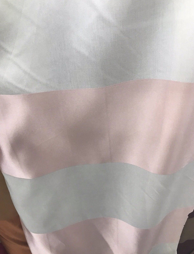 Designer Satin Brocade Fabric - Pink And White Stripes -  Drapery - Fancy Styles Fabric Pierre Frey Lee Jofa Brunschwig & Fils