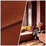 NEW Designer Soft Velvet Upholstery Fabric - Cinnamon Brown- By The Yard - Fancy Styles Fabric Pierre Frey Lee Jofa Brunschwig & Fils